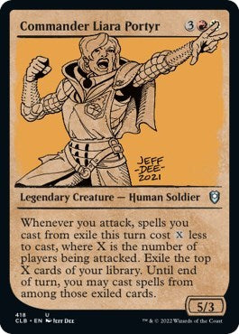 Commander Liara Portyr (Showcase) (Commander Legends: Battle for Baldur's Gate) Light Play