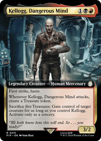 Kellogg, Dangerous Mind (Extended Art) (Universes Beyond: Fallout) Near Mint Foil
