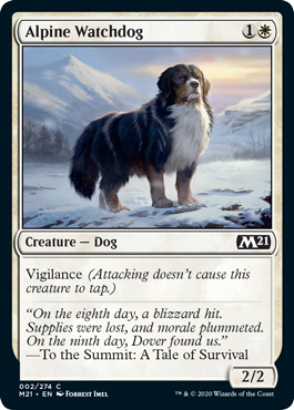 Alpine Watchdog (Magic 2021 Core Set) Light Play Foil