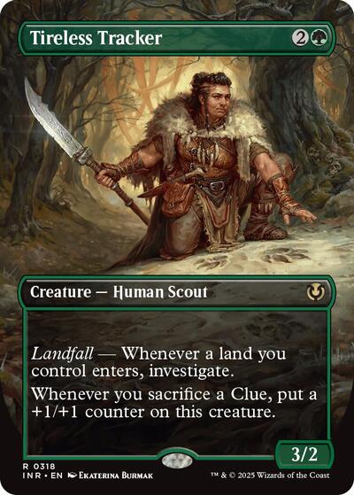 Tireless Tracker (Borderless) (Innistrad Remastered) Light Play Foil