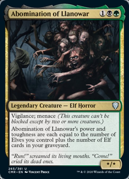 Abomination of Llanowar (Commander Legends) Light Play Foil