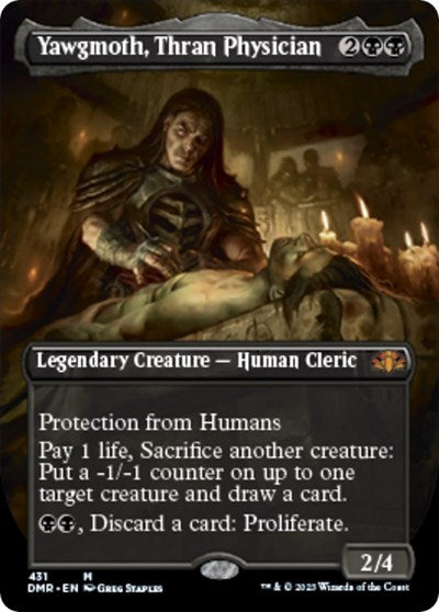 Yawgmoth, Thran Physician (Borderless) (Dominaria Remastered) Light Play