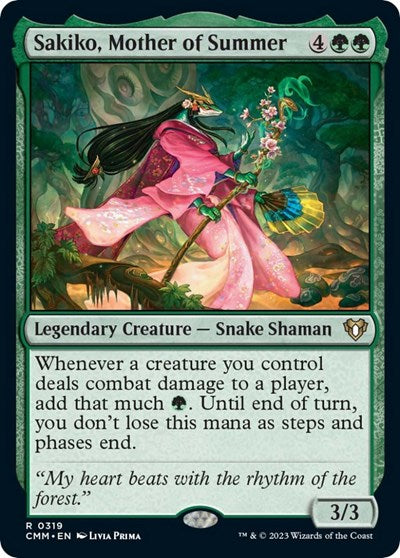 Sakiko, Mother of Summer (Commander Masters) Light Play