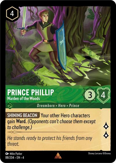 Prince Phillip - Warden of the Woods (Ursula's Return) Near Mint Cold Foil