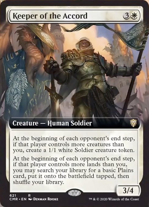 Keeper of the Accord (Extended Art) (Commander Legends) Light Play Foil