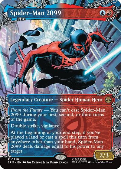 Spider-Man 2099 (0216) (Borderless) (Marvel's Spider-Man) Light Play Foil
