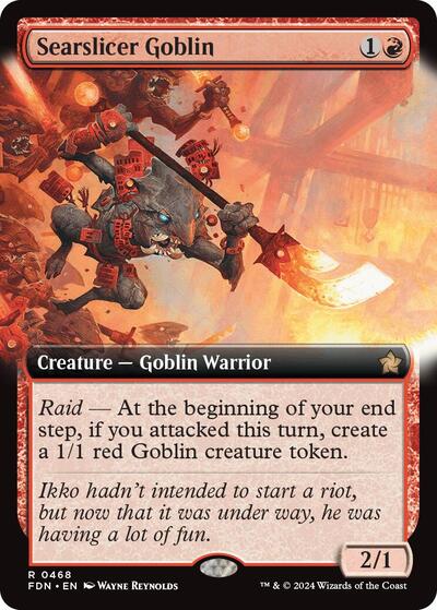 Searslicer Goblin (Extended Art) (Foundations) Near Mint