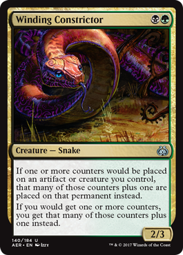 Winding Constrictor (Aether Revolt) Heavy Play Foil