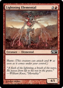 Lightning Elemental (Magic 2010 Core Set) Medium Play