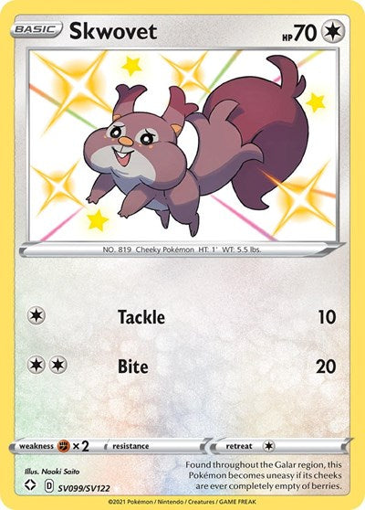 Skwovet (Shining Fates: Shiny Vault) Near Mint Holofoil