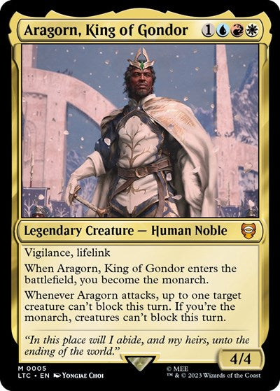 Aragorn, King of Gondor (Commander: The Lord of the Rings: Tales of Middle-earth) Near Mint