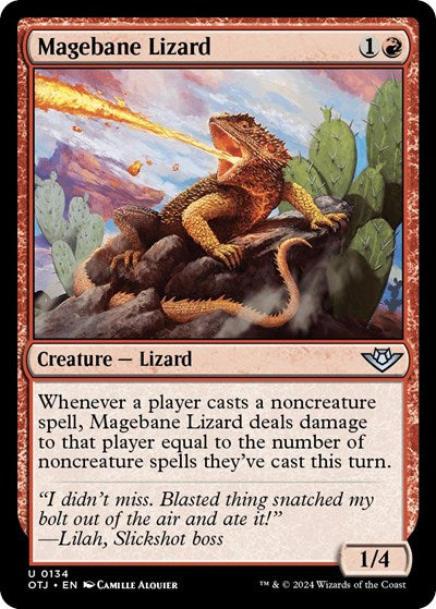 Magebane Lizard (Outlaws of Thunder Junction) Light Play Foil