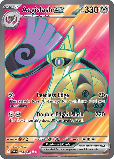 Aegislash ex - 230 (Scarlet and Violet: Paradox Rift) Near Mint Holofoil