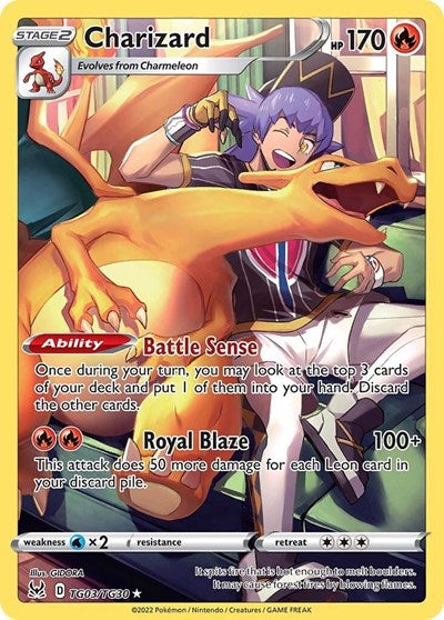Charizard (SWSH11: Lost Origin Trainer Gallery) Near Mint Holofoil