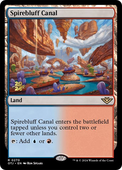 Spirebluff Canal (OTJ) (Promos: Prerelease Cards) Light Play Foil
