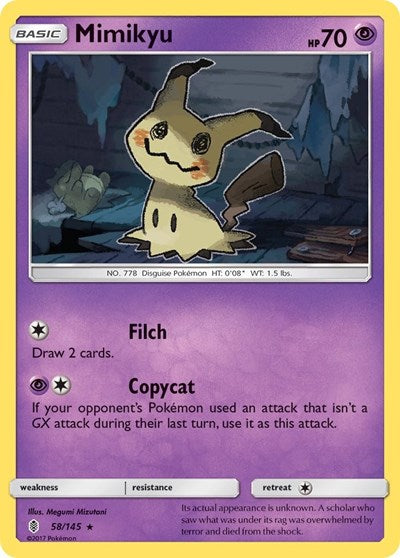 Mimikyu (SM - Guardians Rising) Near Mint Reverse Holofoil