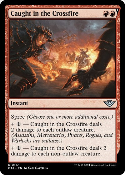 Caught in the Crossfire (Outlaws of Thunder Junction) Light Play Foil