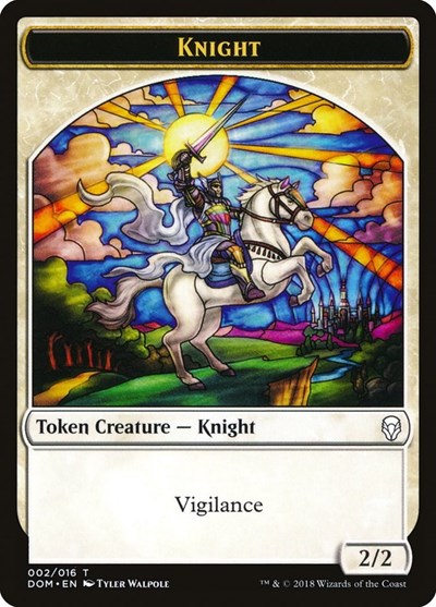 Knight Token (002) (Dominaria) Light Play
