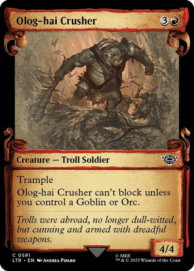 Olog-Hai Crusher (Showcase Scrolls) (Universes Beyond: The Lord of the Rings: Tales of Middle-earth) Near Mint Foil