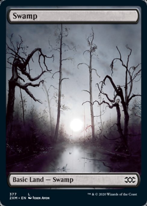 Swamp (377) (Double Masters) Medium Play Foil