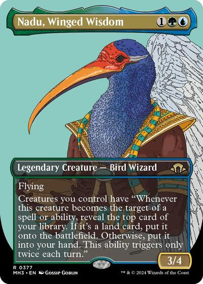 Nadu, Winged Wisdom (Borderless) (Modern Horizons 3) Light Play