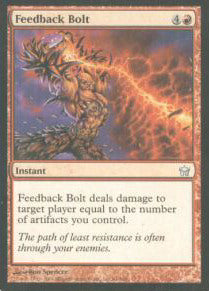 Feedback Bolt (Fifth Dawn) Heavy Play Foil