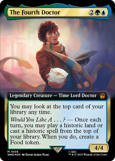 The Fourth Doctor (Extended Art) (Surge Foil) (Universes Beyond: Doctor Who) Light Play Foil
