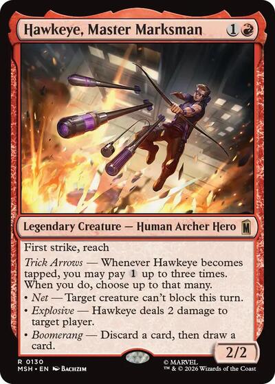 Hawkeye, Master Marksman (Marvel Super Heroes) Near Mint Foil
