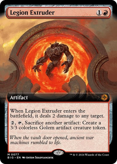Legion Extruder (Extended Art) (Outlaws of Thunder Junction: The Big Score) Light Play Foil