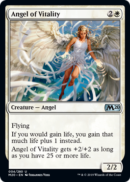 Angel of Vitality (Magic 2020 Core Set) Light Play Foil