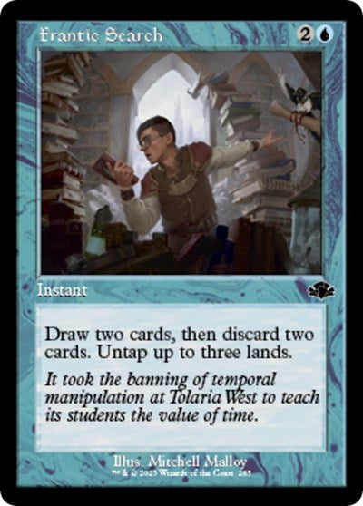 Frantic Search (Retro Frame) (Dominaria Remastered) Near Mint Foil