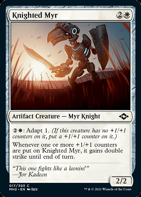 Knighted Myr (Modern Horizons 2) Medium Play Foil