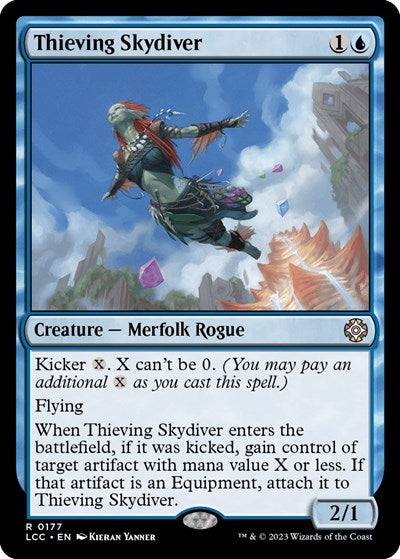 Thieving Skydiver (Commander: The Lost Caverns of Ixalan) Light Play