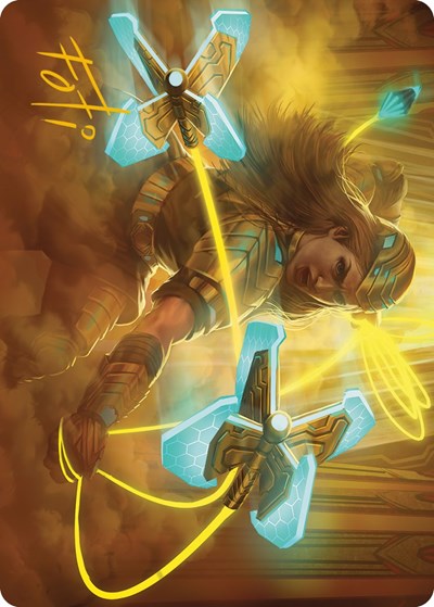 Bladehold War-Whip Art Card (Gold-Stamped Signature) (Art Series: Phyrexia: All Will Be One) Near Mint