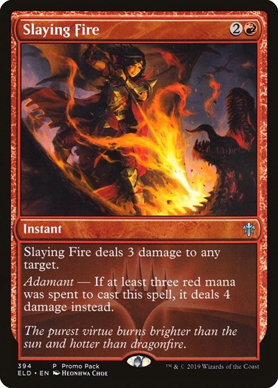 Slaying Fire (Promo Pack: Throne of Eldraine) Near Mint Foil