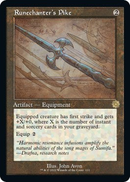 Runechanter's Pike (Schematic) (The Brothers' War: Retro Frame Artifacts) Light Play Foil