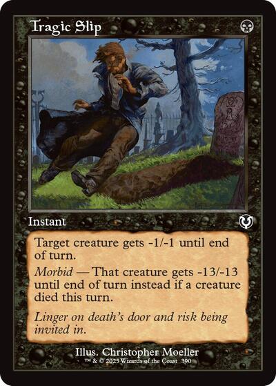 Tragic Slip (Retro Frame) (Innistrad Remastered) Light Play Foil