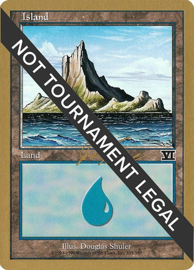 Island (335) - 2000 Jon Finkel (6ED) (World Championship Decks) Light Play