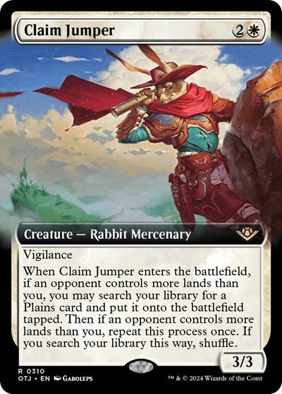 Claim Jumper (Extended Art) (Outlaws of Thunder Junction) Light Play Foil