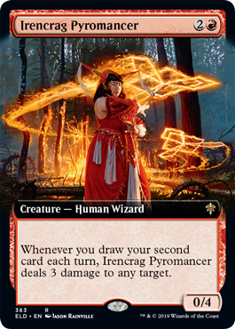 Irencrag Pyromancer (Extended Art) (Throne of Eldraine) Light Play
