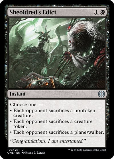 Sheoldred's Edict (Phyrexia: All Will Be One) Medium Play