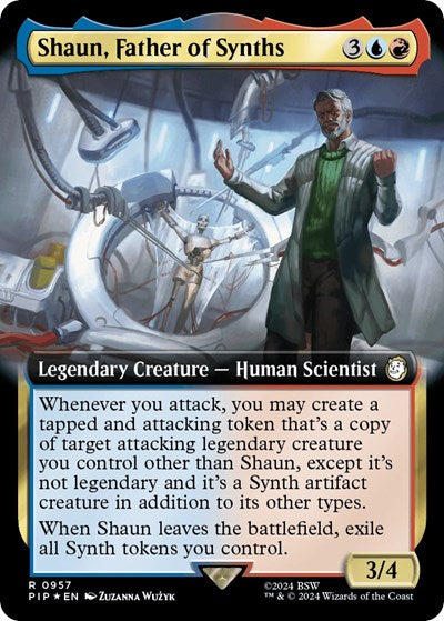 Shaun, Father of Synths (Extended Art) (Surge Foil) (Universes Beyond: Fallout) Light Play Foil