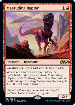 Marauding Raptor (Magic 2020 Core Set) Near Mint Foil