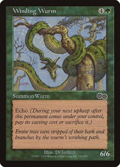 Winding Wurm (Urza's Saga) Light Play