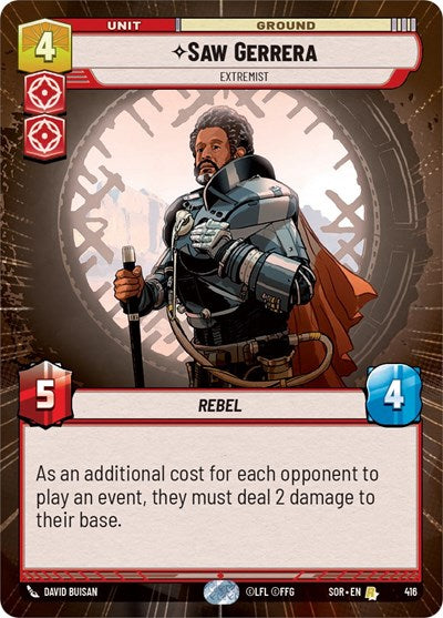Saw Gerrera Extremist (Hyperspace) (Spark of Rebellion) Near Mint