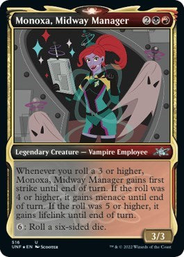 Monoxa, Midway Manager (Showcase) (Galaxy Foil) (Unfinity) Near Mint Foil