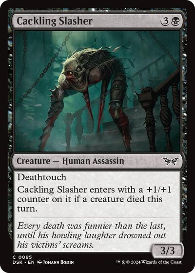 Cackling Slasher (Duskmourn: House of Horror) Light Play Foil