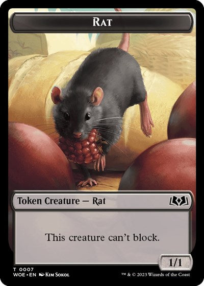 Rat / Food (0010) Double-Sided Token (Wilds of Eldraine) Near Mint Foil