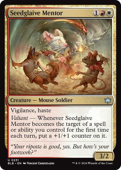 Seedglaive Mentor (Bloomburrow) Near Mint Foil