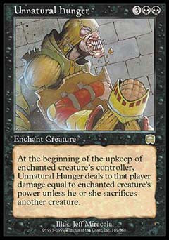 Unnatural Hunger (Mercadian Masques) Medium Play Foil